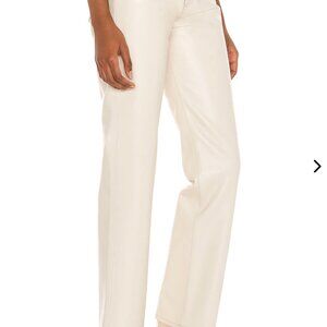 AGOLDE Recycled Leather 90's Pinch Waist Pant Women's Size 25 Tan Trouser